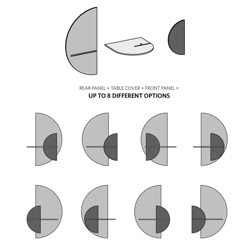 Modernt modulärt sängbord i plywood Elegant och mångsidig design - Ramia Viadurini