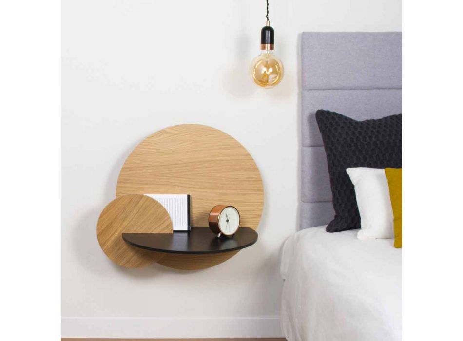 Modulärt sängbord Elegant design i plywood med dold fack - Bigno Viadurini