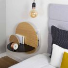 Modulärt sängbord Elegant design i plywood med dold fack - Bigno Viadurini
