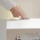 Nattduksbord med transparent LED-ljus lyser beröring Adelia Viadurini