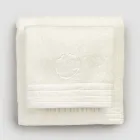 Komplett set med ansiktshandduk och gästhandduk i frotté- och linneblandning - Kilim Viadurini