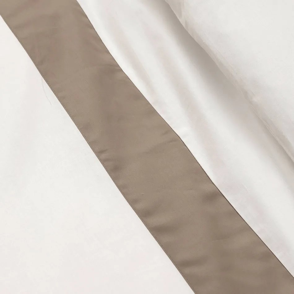 Dubbelt påslakan Set i 100% bomull och 10% bomull Satin - Detalj Viadurini