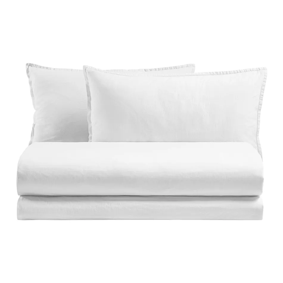 Komplett dubbelt påslakan i ren plaggfärgad bomull - delikatess Viadurini