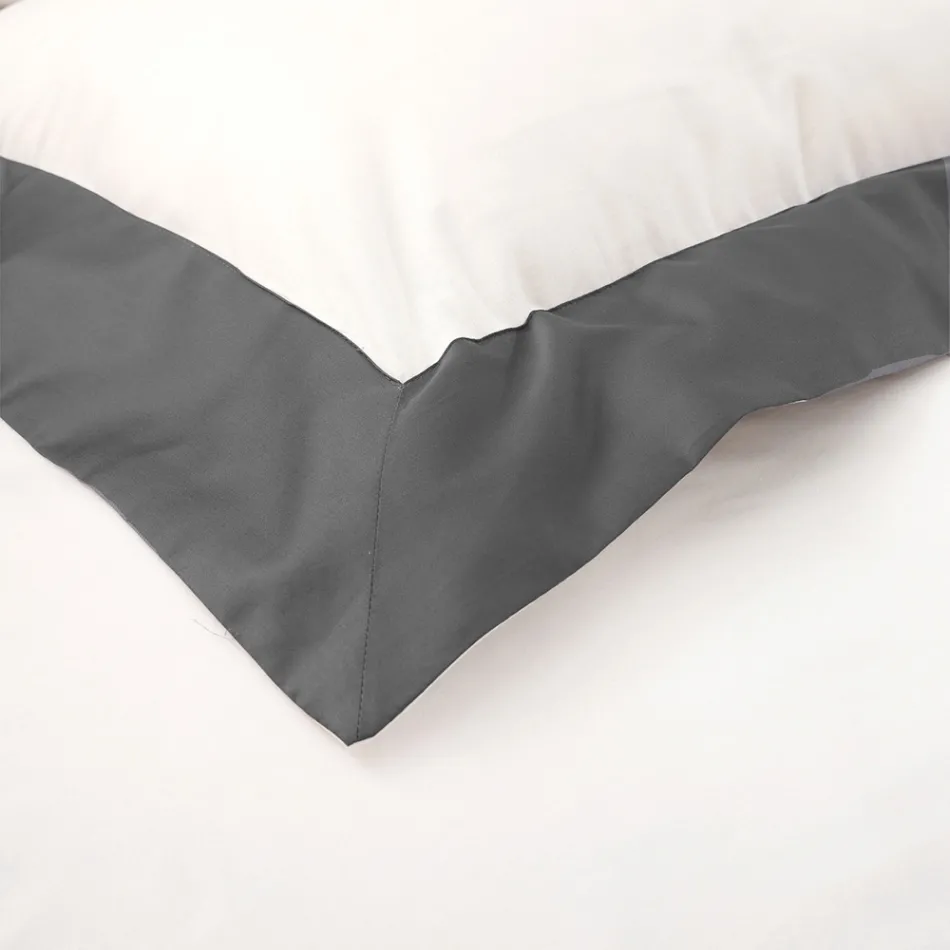 King size sängset i 100 % bomull och 10 % bomullssatin - detalj Viadurini