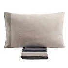 Dubbelsäng i 90 % bomull och 10 % linne Made in Italy - Nestlé Viadurini