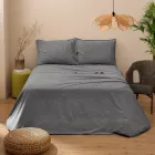 Dubbelsäng komplett i ren bomull Garment Dyed and Shaded - Delikatess Viadurini