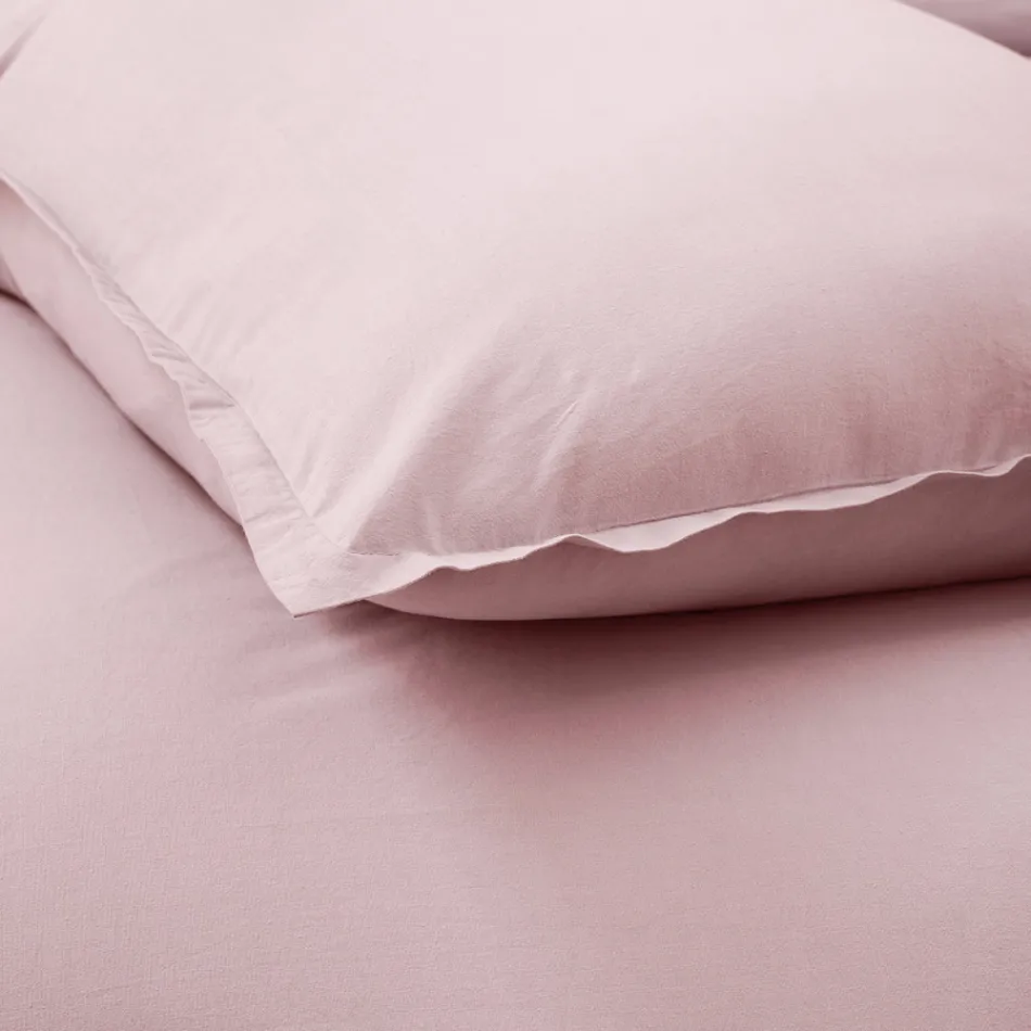 Dubbelsäng komplett i ren bomull Garment Dyed and Shaded - Delikatess Viadurini