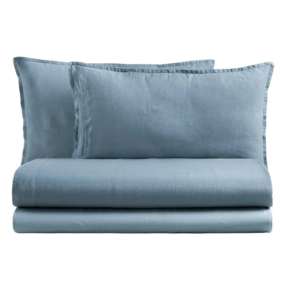 Komplett dubbelsäng i Pure Cotton Garment Dyed and Shaded - Delikatess Viadurini