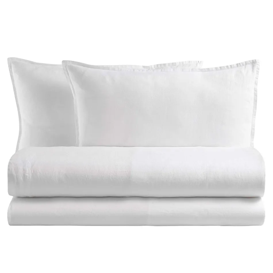 Komplett dubbelsäng i Pure Cotton Garment Dyed and Shaded - Delikatess Viadurini