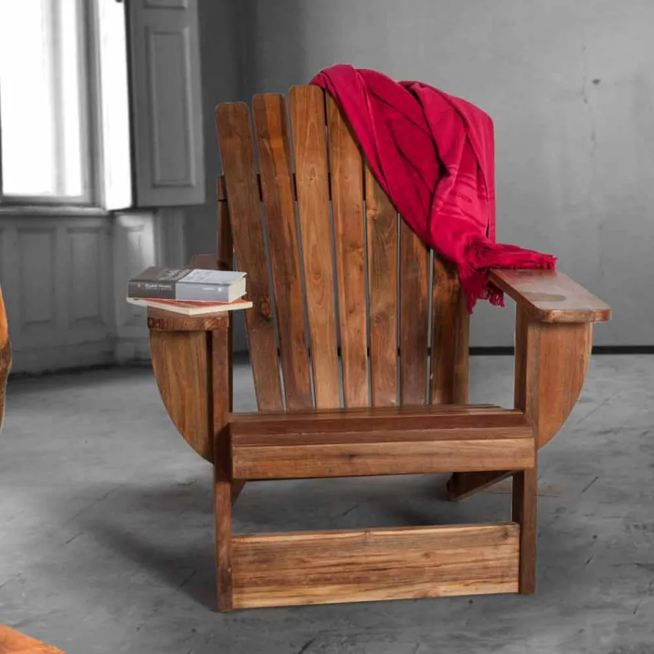 Sammansättning 2 Badrumsmöbler i massivt teakträ - Solferino Viadurini