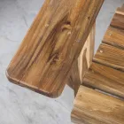 Sammansättning 2 Badrumsmöbler i massivt teakträ - Solferino Viadurini