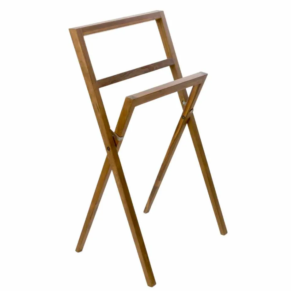 Komposition 3 badrumsmöbler i teak och Hi Macs® - Talk Viadurini