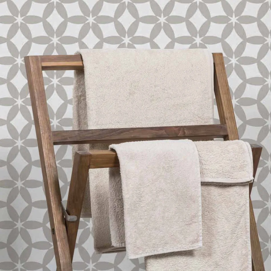 Komposition 3 badrumsmöbler i teak och Hi Macs® - Talk Viadurini