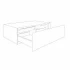 Komposition 3 badrumsmöbler i teak och Hi Macs® - Talk Viadurini