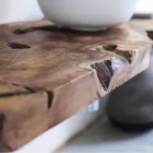 Sammansättning 3 Hängande badrumsmöbler med tvättställ med vitt harts - Bländare Viadurini