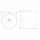 Sammansättning 3 Hängande badrumsmöbler med tvättställ med vitt harts - Bländare Viadurini