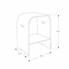 Sammansättning 3 Hängande badrumsmöbler med tvättställ med vitt harts - Bländare Viadurini