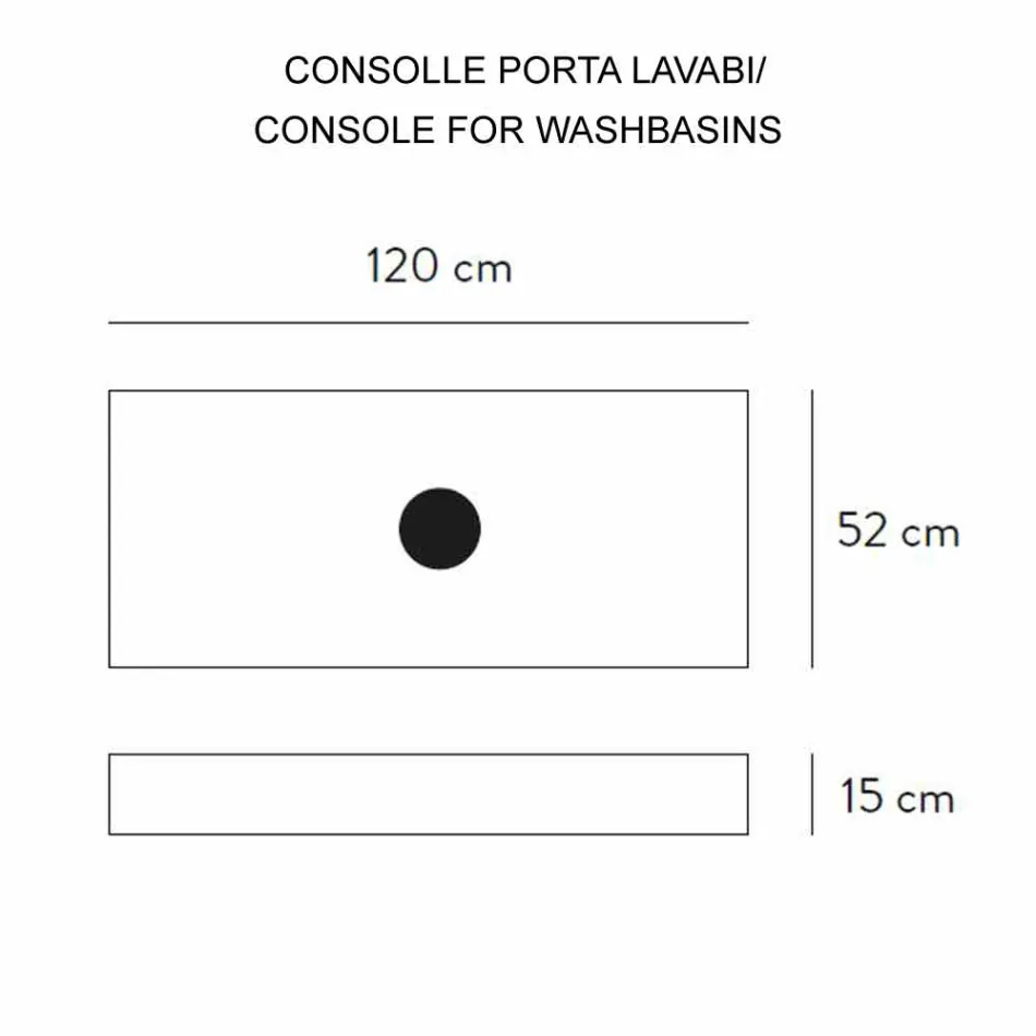 Sammansättning 3 Hängande badrumsmöbler i porslinstengods 4 ytor - Rambina Viadurini