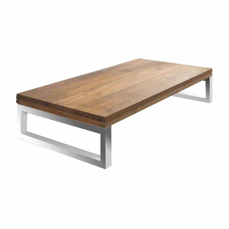 Sammansättning 4 Badrumsmöbler i teak och förkromat stål - Beatles Viadurini