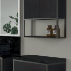 Komposition 5 Fristående badrumsmöbler i Ecolegno Längd 130 + 70 cm - Cizco Viadurini