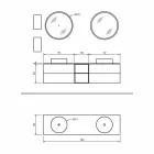 Sammansättning 5 Upphängda badrumsmöbler med dubbelt handfat Tillverkad i Italien - Renga Viadurini