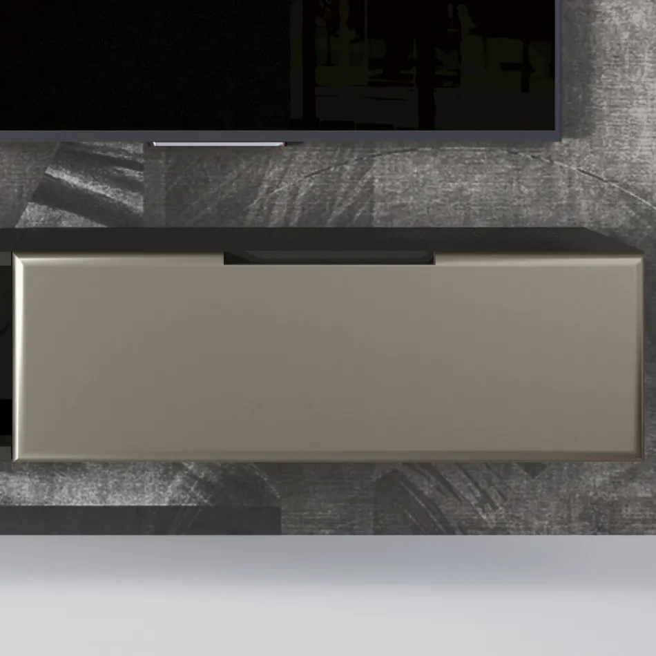 Modern vardagsrumsväggkomposition i MDF Tillverkad i Italien - Linn Viadurini