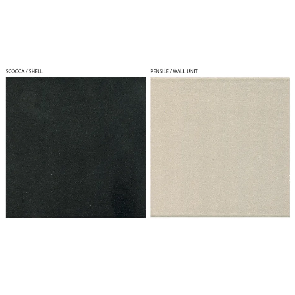 Modern vardagsrumsväggkomposition i MDF Tillverkad i Italien - Linn Viadurini