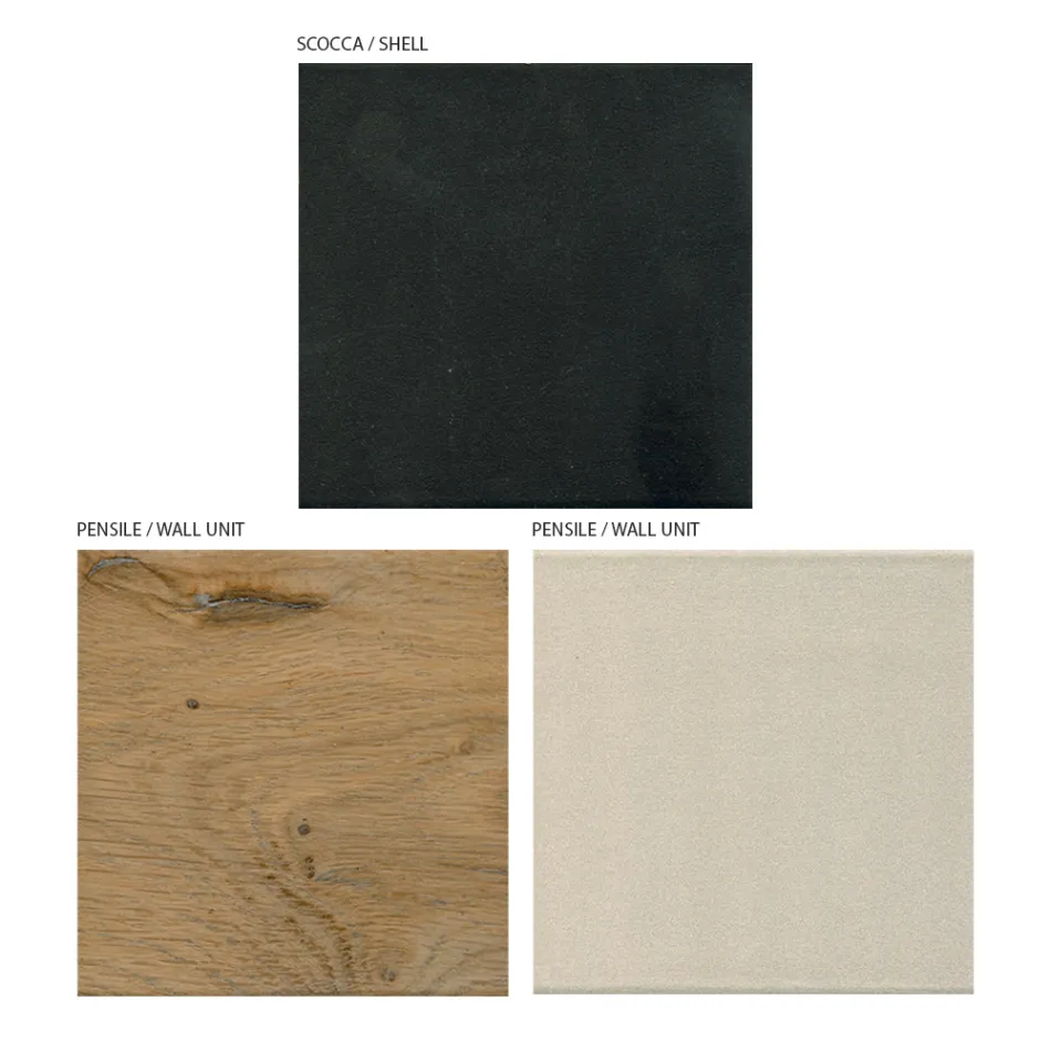 Modern design väggkomposition i MDF Tillverkad i Italien - Kristin Viadurini