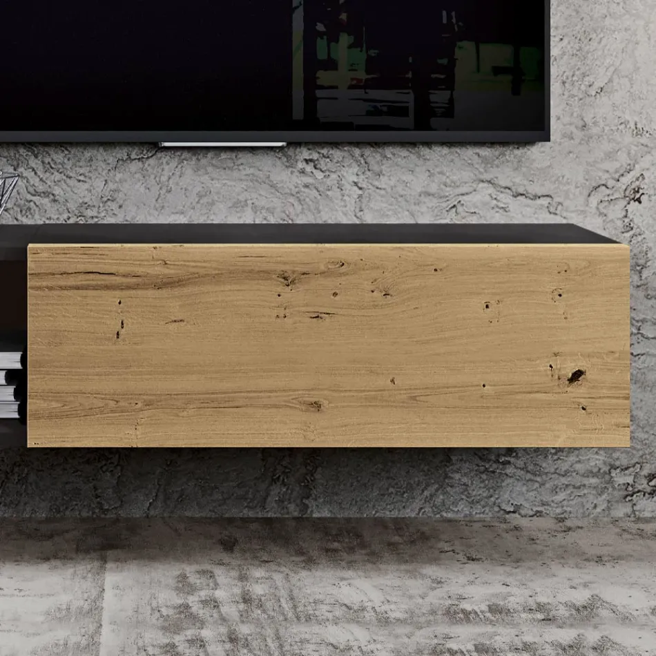 Väggkomposition för vardagsrummet med modern design Tillverkad i Italien - Margit Viadurini