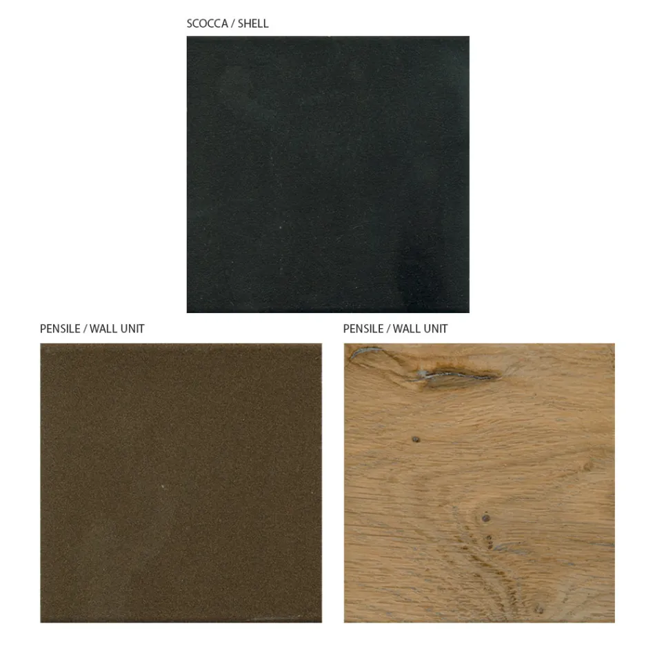 Väggkomposition för vardagsrummet med modern design Tillverkad i Italien - Margit Viadurini