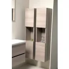 Hängande badrumsmöbelkomposition i ek Melamine - Becky Viadurini