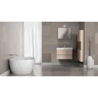 Hängande badrumsmöbelkomposition i ek Melamine - Becky Viadurini