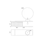 Tiffany blå och ek badrumskomposition med spegel tillverkad i Italien - Ermes Viadurini