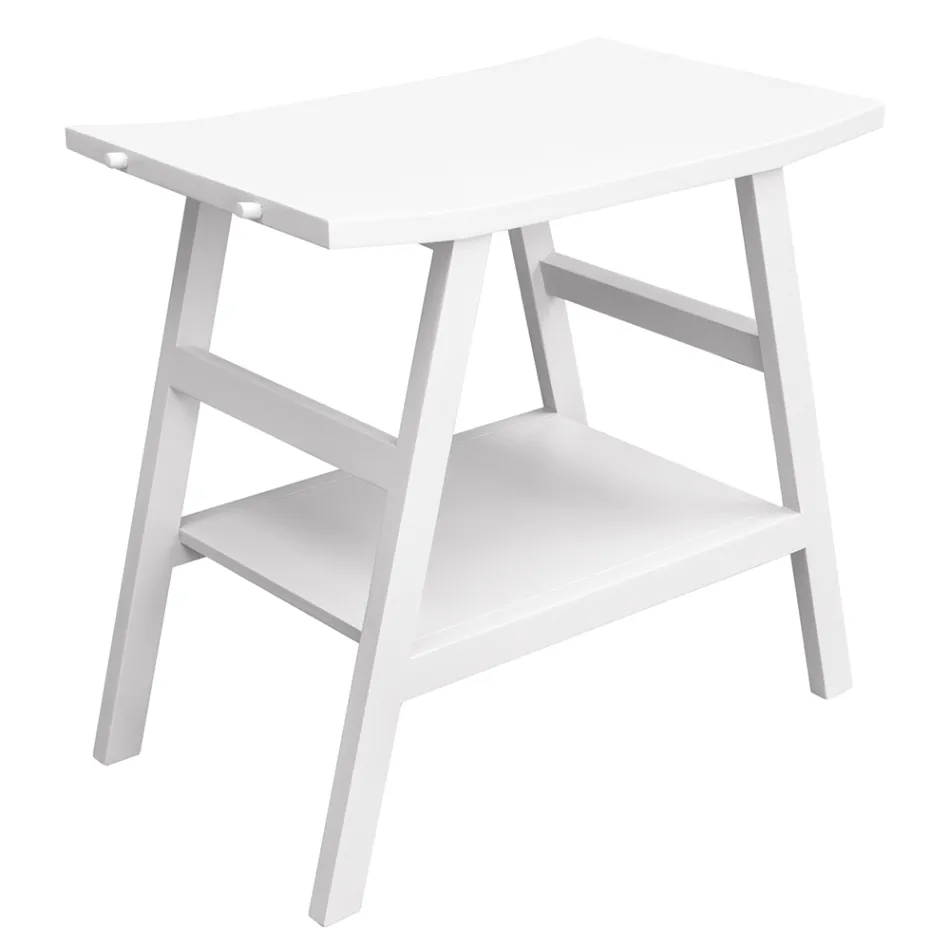 Vit badrumskomposition med reptåliga tillbehör och spegel - Patryk Viadurini