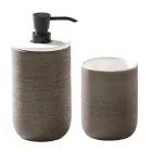 Vit badrumskomposition med reptåliga tillbehör och spegel - Patryk Viadurini