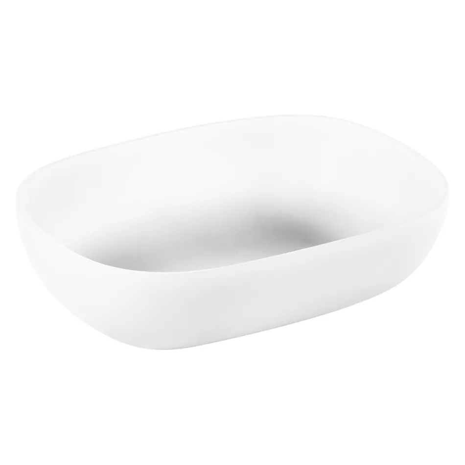 Vit badrumskomposition med markstöd och designtillbehör - Georges Viadurini