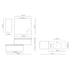 Badrumskomposition komplett med handfat, anti-skrapbas och spegel Made in Italy - Dream Viadurini