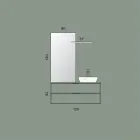 Badrumskomposition inklusive 1 bas med 2 lådor, handfat och spegel - Orione Viadurini