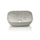 Badrumskomposition med 1 låda, 2 ekhyllor, handfat och spegel - Titan Viadurini