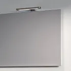 Badrumskomposition med 1 vit låda, spegel och Marquina HPL-hylla - Velaria Viadurini