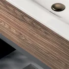 Badrumskomposition med 2 lådor, 2 öppna fack och handfat - Elios Viadurini