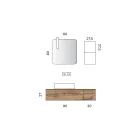 Badrumskomposition med 2 eklådor, handfat i keramik och spegel - Titan Viadurini