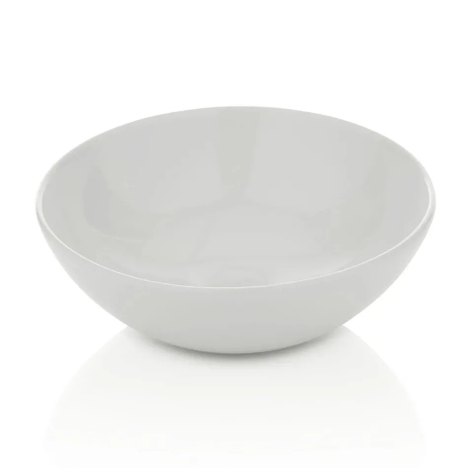 Badrumskomposition med 4 lådor, 2 handfat i keramik och spegel - Titan Viadurini