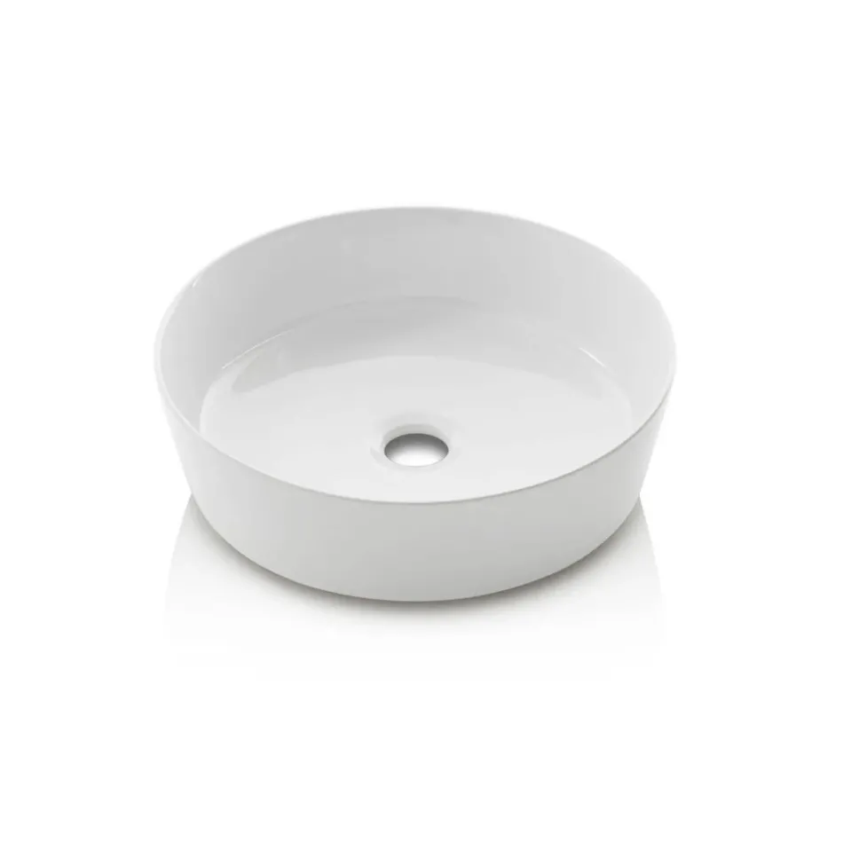 Badrumskomposition med 4 lådor i Rio Oak, spegel och handfat - Velaria Viadurini