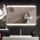 Badrumssammansättning med bas, spegel och hartstvättställ Tillverkad i Italien - Kilos Viadurini
