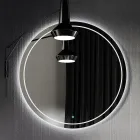 Badrumskomposition med spegel, bas och handfat i harts Tillverkad i Italien - Kilos Viadurini