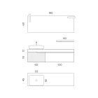 Badrumskomposition med spegel och hylla Tillverkad i Italien - Erebo Viadurini