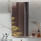 Dubbel badrumskomposition med rektangulär spegel och handfat Tillverkad i Italien - Palom Viadurini