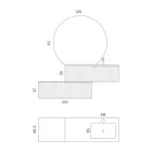 Badrumskomposition i Rio Oak och Cannettati Grey Made in Italy - Chrono Viadurini