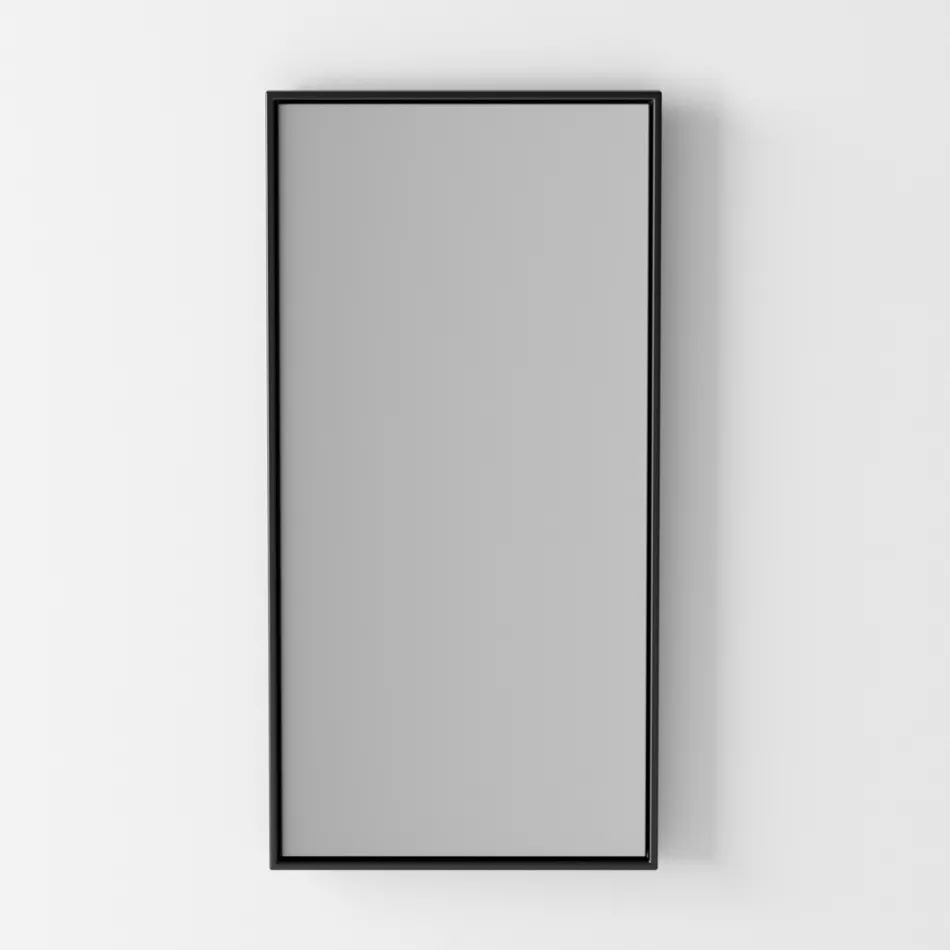 Badrumssammansättning Keramiskt handfat och stålbas Tillverkad i Italien - Quadro Viadurini